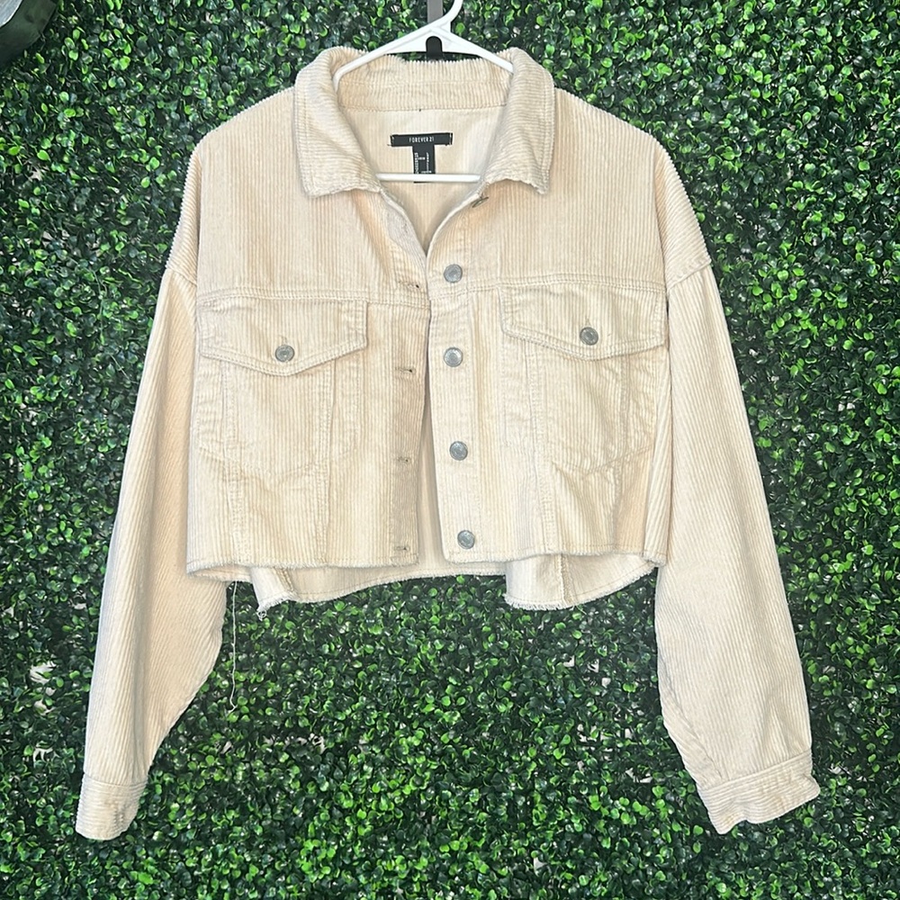 Ribbed Cropped Jacket - Picture 1 of 2